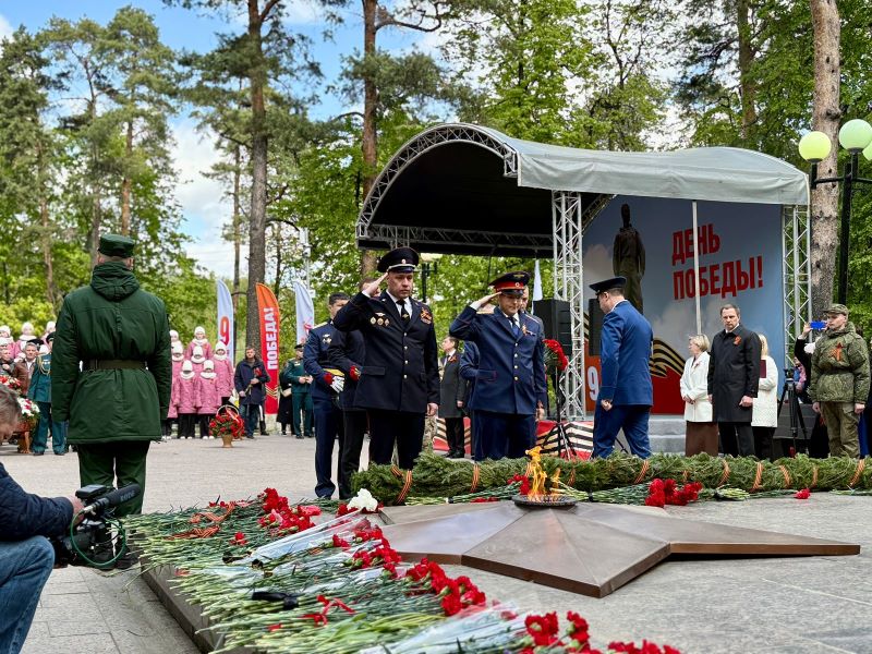 В Красногорске полицейские приняли участие в торжественных мероприятиях, посвященных Дню Победы