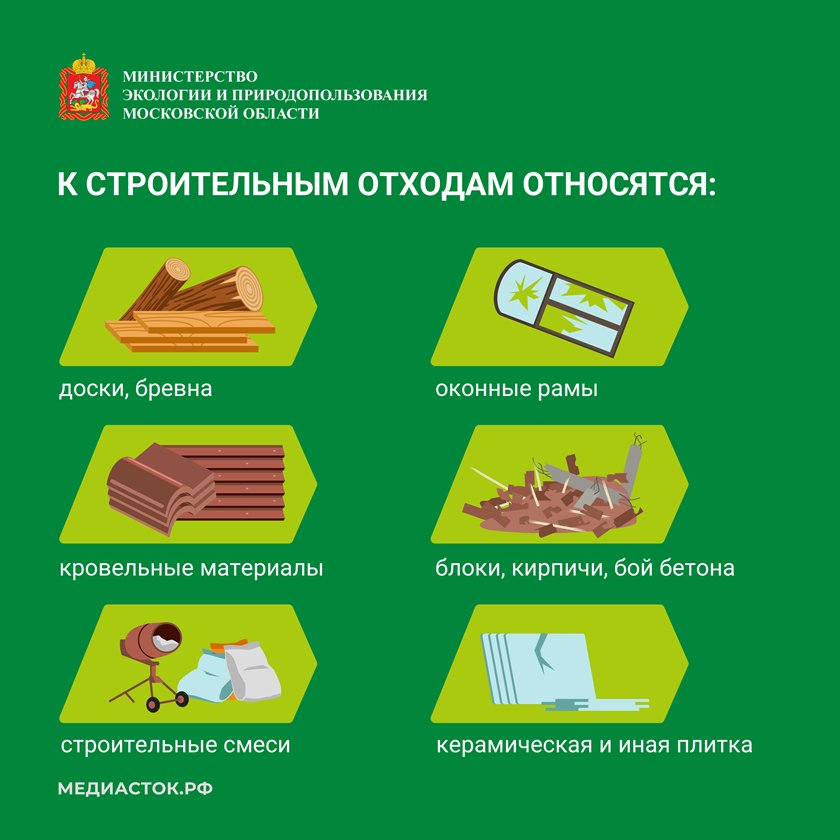 Правильное обращение со строительными отходами на территории Подмосковья