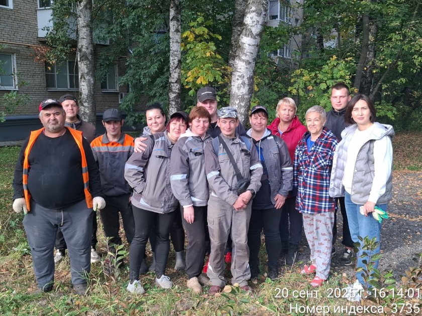 В честь Дня города в территориальном отделе Красногорск прошла акция по озеленению территории. В ней приняли участие сотрудники отдела, работники МБУ «КГС» и активные жители города