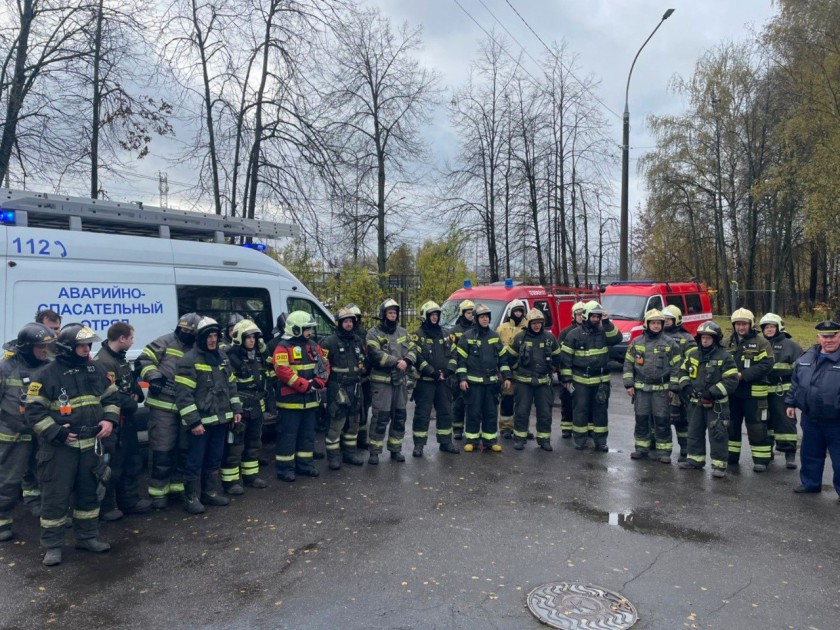 Пожарные провели учения на базе ФОК «Нахабино»