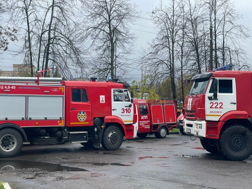 Пожарные провели учения на базе ФОК «Нахабино»