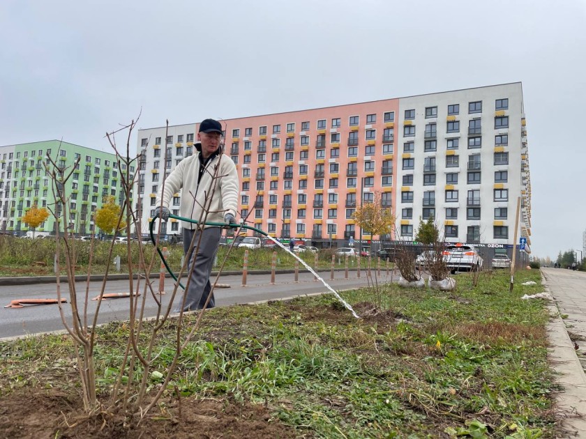 В жилом комплексе «Ильинские луга» прошла акция по озеленению территории