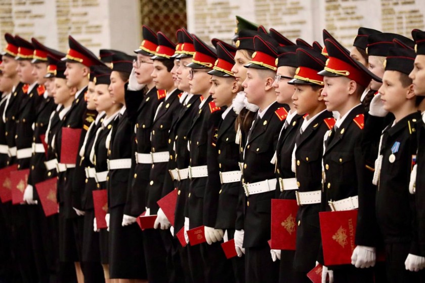 Посвящение кадетов Нахабинского Лицея №1 в Музее Победы