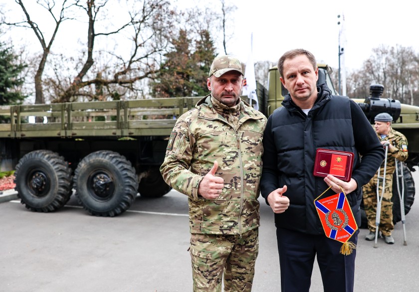 Администрация Красногорска передала автомобиль «УРАЛ» бойцам бригады «Святой князь Александр Невский»