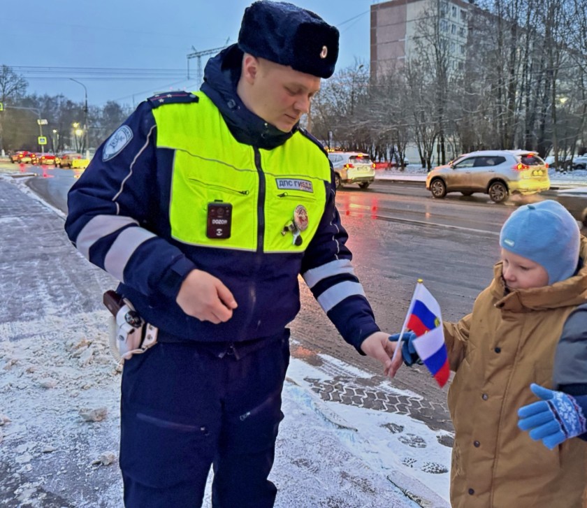 Автоинспекторы Подмосковья вручили водителям издания Конституции РФ