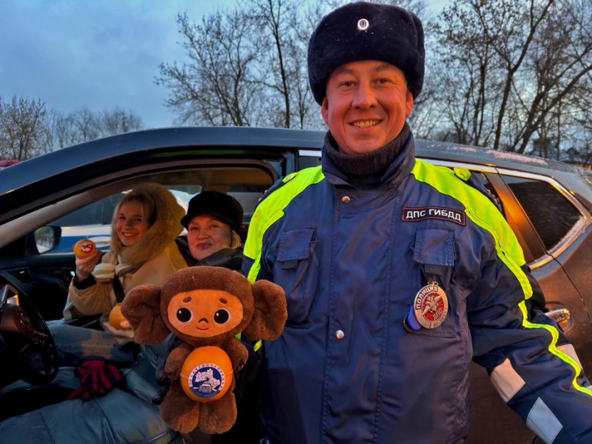 В Подмосковном Красногорске сотрудники Госавтоинспекции провели профилактическую акцию «Витамин безопасности»