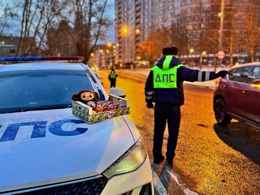 В Подмосковном Красногорске сотрудники Госавтоинспекции провели профилактическую акцию «Витамин безопасности»