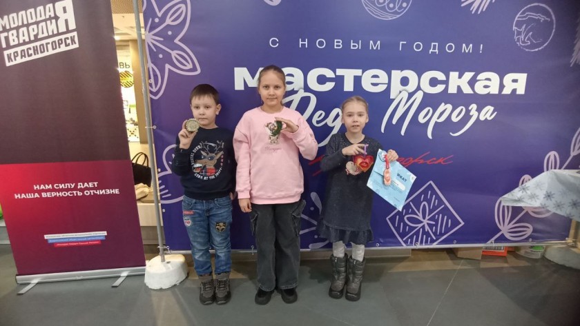 Красногорские партийцы провели ежегодную акцию «Мастерская Деда Мороза» в торговом центре «Красный кит»