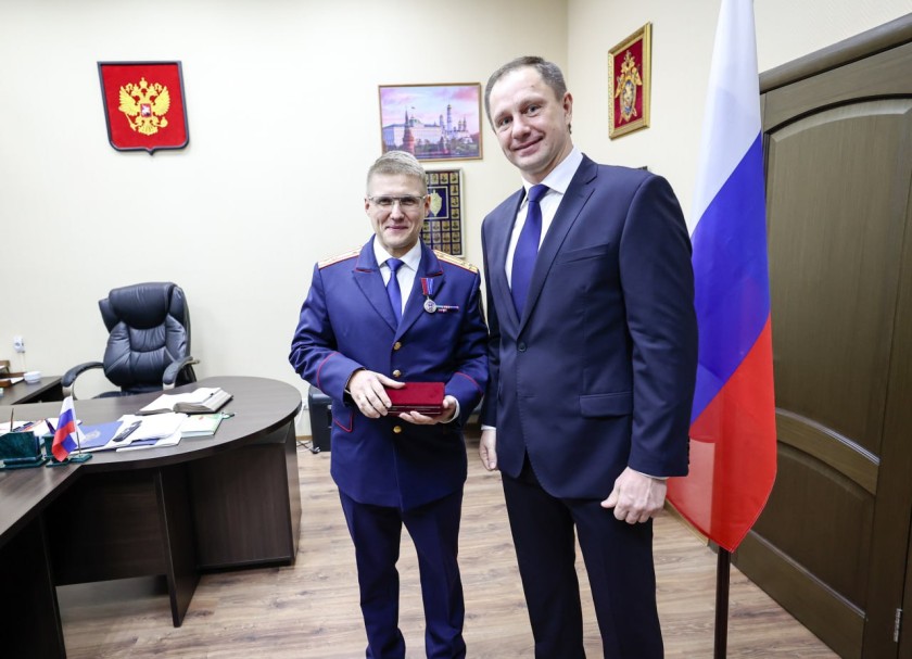 Дмитрий Волков поздравил с 15-летием образования Следственного комитета сотрудников следственного отдела по городскому округу Красногорск ГСУ СК России по Московской области