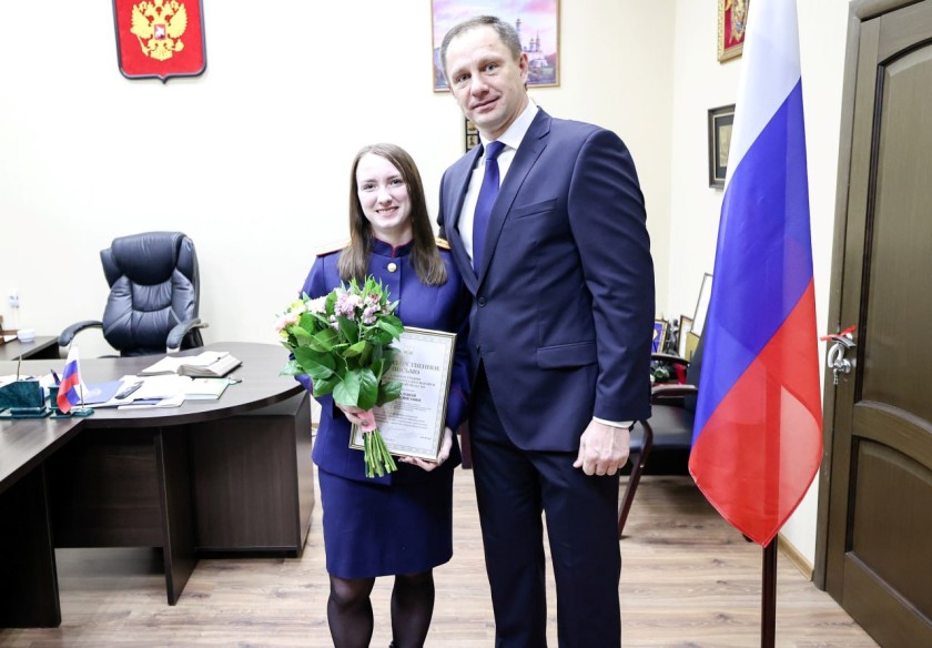 Дмитрий Волков поздравил с 15-летием образования Следственного комитета сотрудников следственного отдела по городскому округу Красногорск ГСУ СК России по Московской области