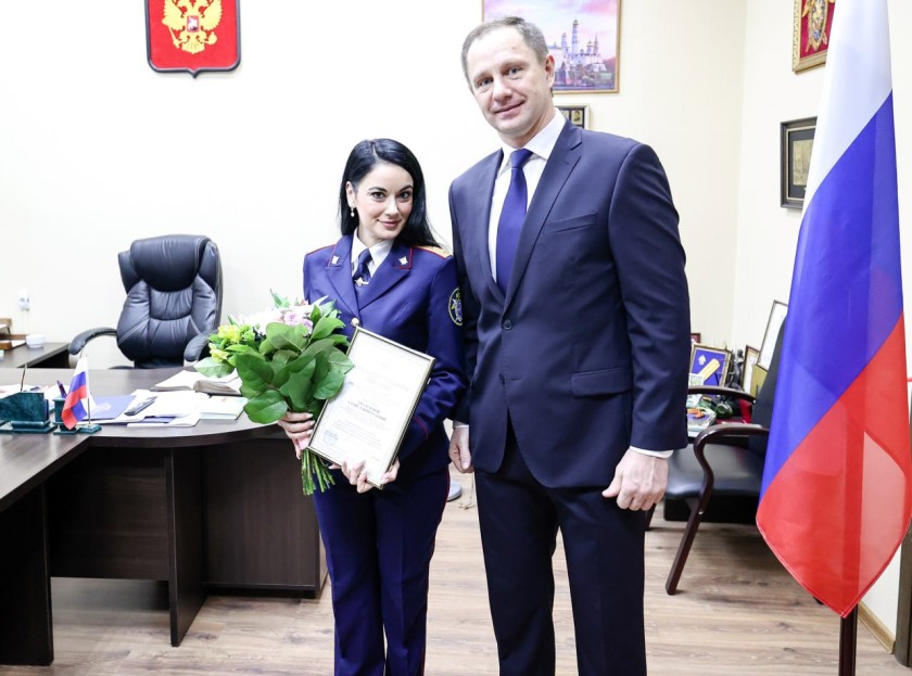 Дмитрий Волков поздравил с 15-летием образования Следственного комитета сотрудников следственного отдела по городскому округу Красногорск ГСУ СК России по Московской области