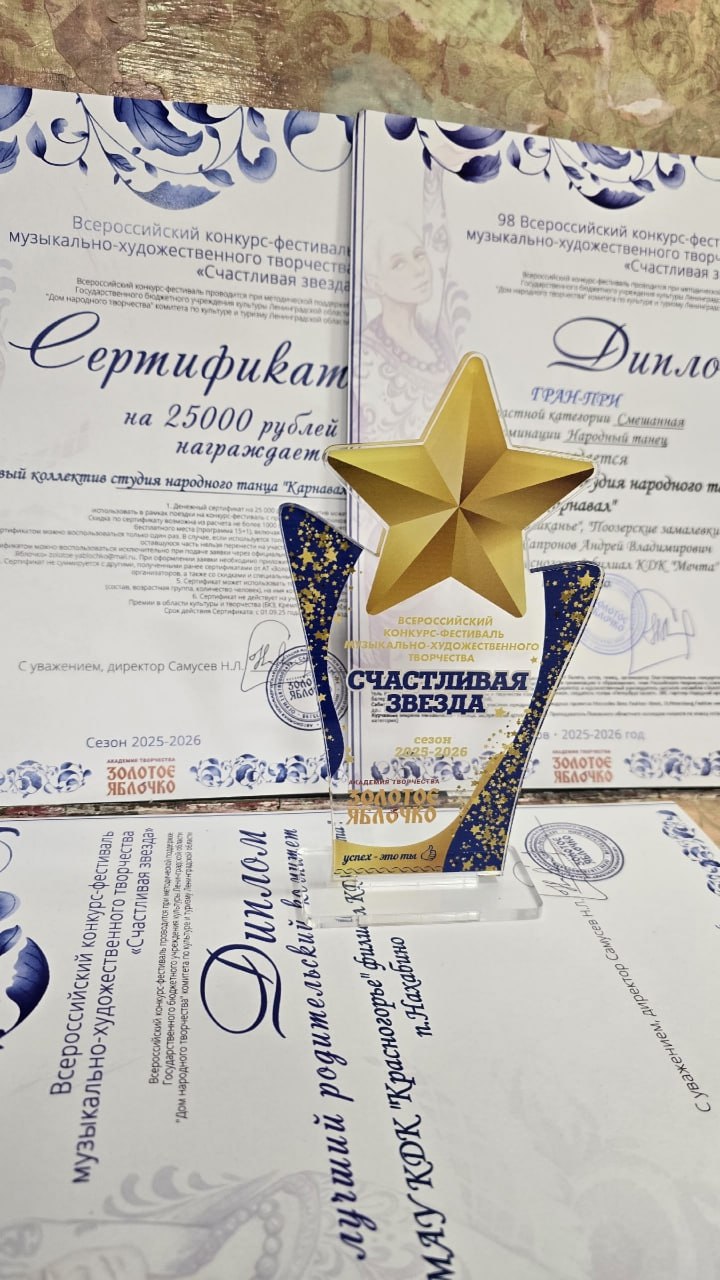 Образцовый коллектив из Красногорска завоевал Гран-при на Всероссийском конкурсе-фестивале «Счастливая звезда»