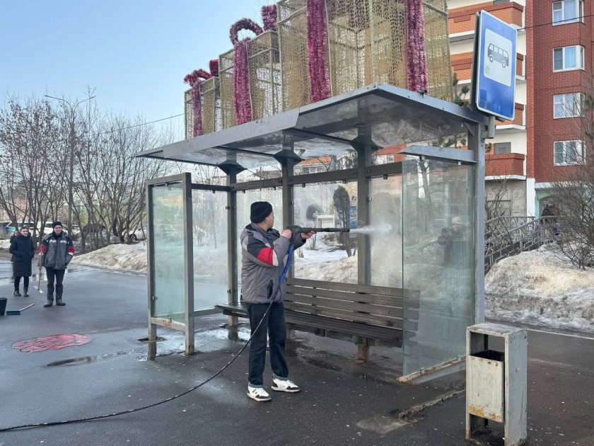 По поручению Главы городского округа Красногорск Дмитрия Владимировича Волкова в муниципалитете проводятся работы по приведению в порядок остановочных пунктов