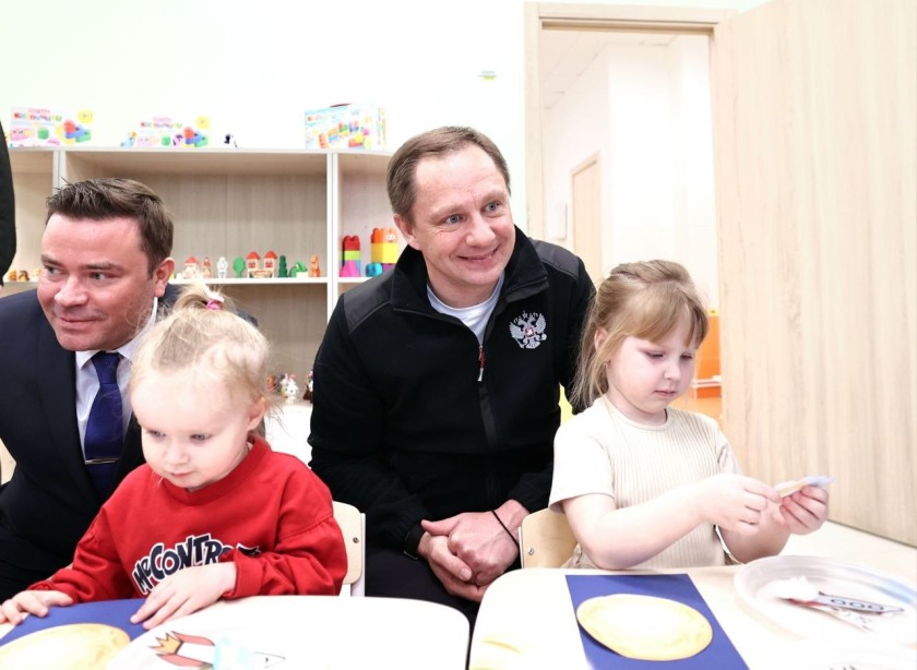 Дмитрий Волков открыл новый детский сад в ЖК «Опалиха О3» в преддверии Дня космонавтики