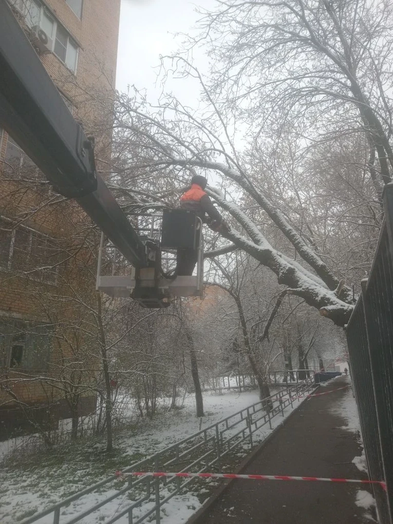 Апрельский снег в Красногорске: весна взяла паузу, а дворники - лопаты