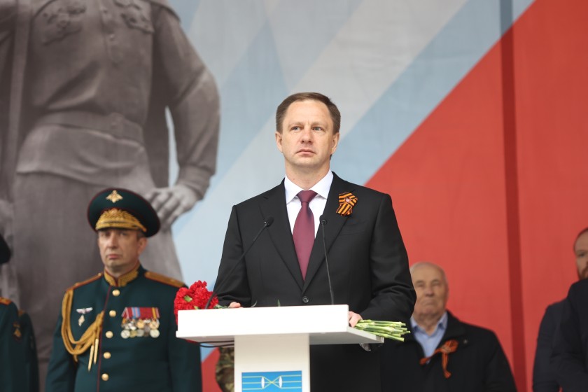 Глава Красногорска Дмитрий Владимирович Волков принял участие в митинге в День Победы