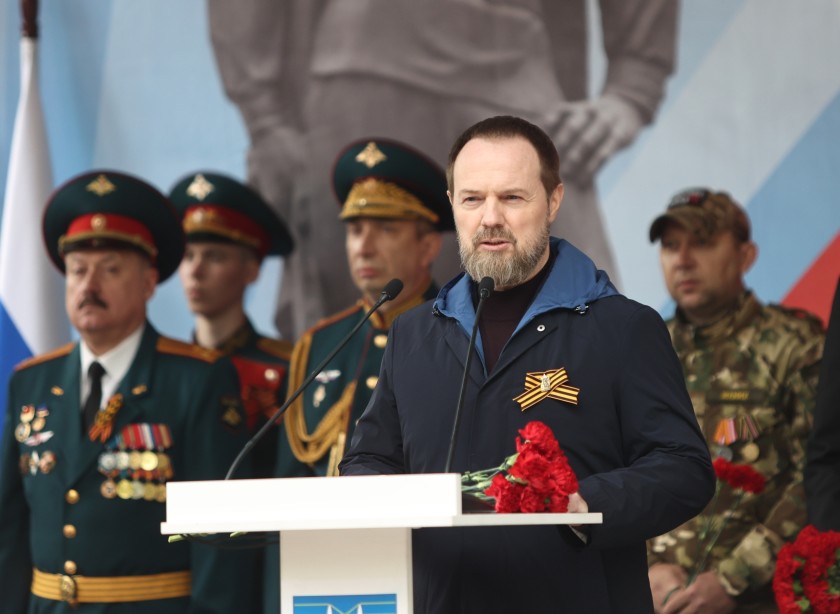 Глава Красногорска Дмитрий Владимирович Волков принял участие в митинге в День Победы