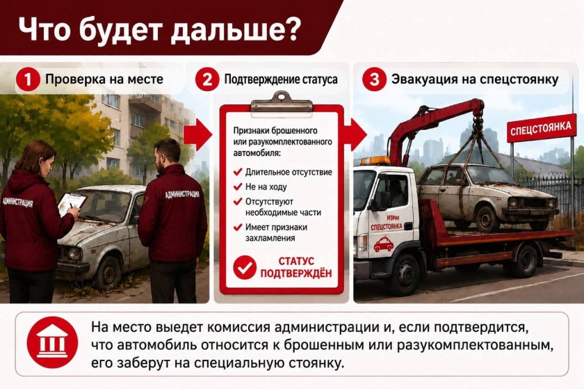 Что делать, если обнаружили брошенный автомобиль?