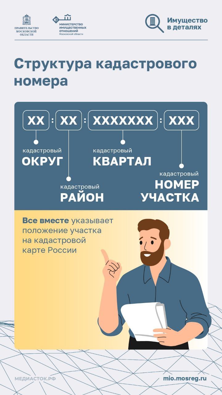 Земельные участки, как и другие объекты недвижимости, включенные в государственный кадастровый реестр, имеют уникальные кадастровые номера