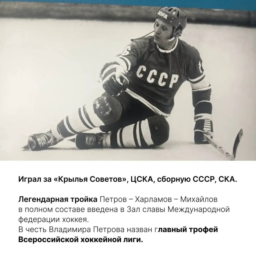 Дань памяти: выдающемуся хоккеисту Владимиру Петрову исполнилось бы 79 лет