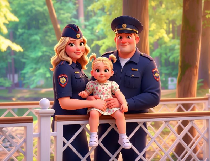 Семью сотрудников полиции в Красногорске поздравили с Днём семьи, любви и верности