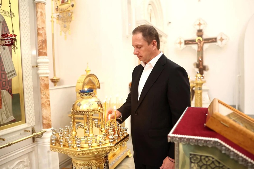 Дмитрий Волков принял участие в молебне о Граде в честь 94-летия Красногорска