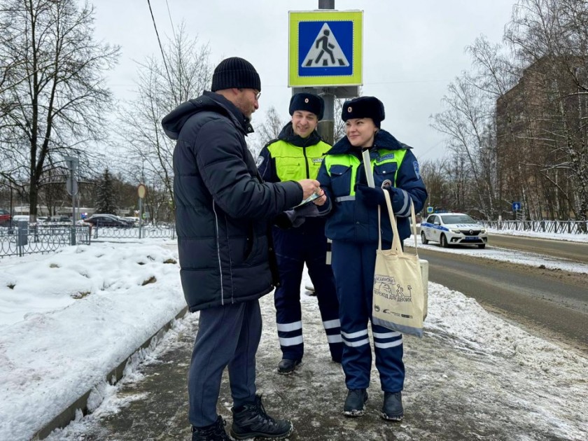 Сотрудники подмосковной Госавтоинспекции напомнили пешим участниками дорожного движения о строгом соблюдении ПДД