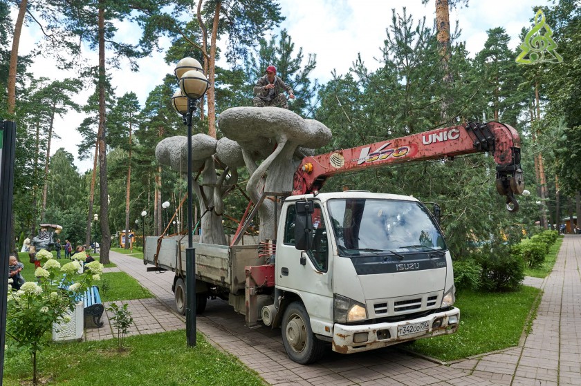 В детском городке Красногорска «Сказочный» продолжается реконструкция фонтана