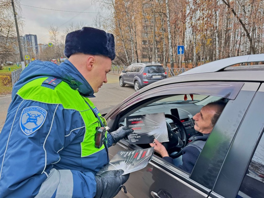 СОТРУДНИКИ ПОДМОСКОВНОЙ ГОСАВТОИНСПЕКЦИИ ПРОВЕЛИ СОЦИАЛЬНУЮ АКЦИЮ, ПРИУРОЧЕННУЮ КО ВСЕМИРНОМУ ДНЮ ПАМЯТИ ЖЕРТВ ДТП