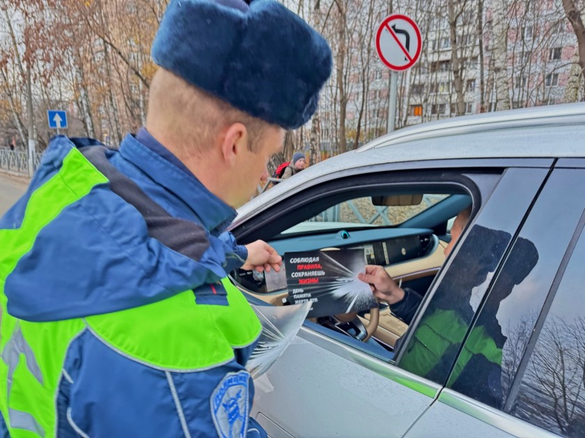 СОТРУДНИКИ ПОДМОСКОВНОЙ ГОСАВТОИНСПЕКЦИИ ПРОВЕЛИ СОЦИАЛЬНУЮ АКЦИЮ, ПРИУРОЧЕННУЮ КО ВСЕМИРНОМУ ДНЮ ПАМЯТИ ЖЕРТВ ДТП