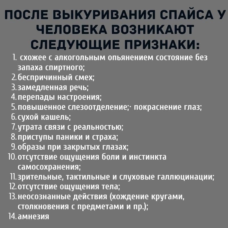 Вред спайса и последствия его употребления