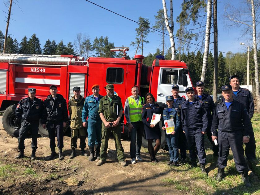 Добровольные пожарные активно участвуют в патрулировании на территории г.о. Красногорск
