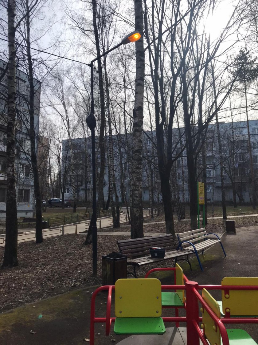 На детской площадке в поселке Архангельское восстановлено освещение